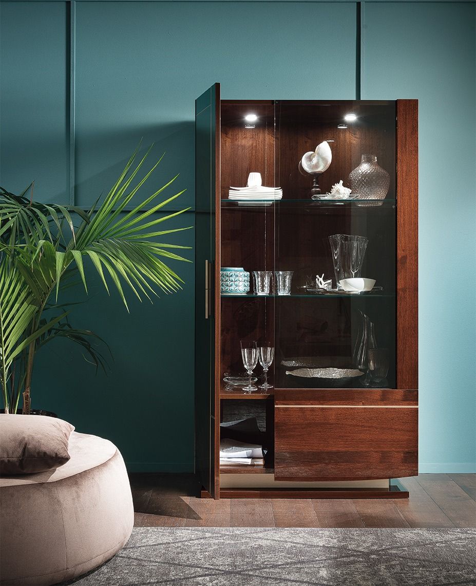 Modern glass deals curio cabinet