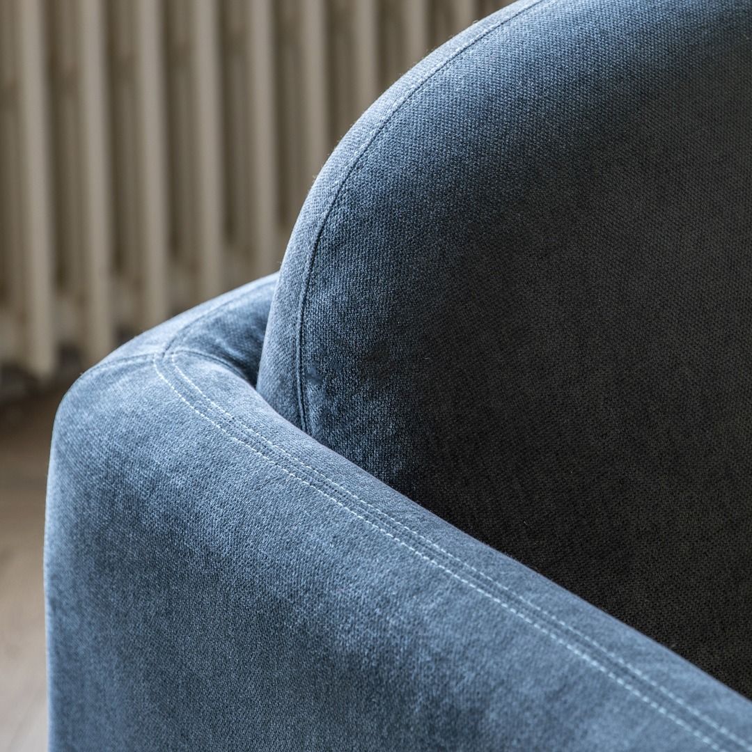 Dusty blue store sofa