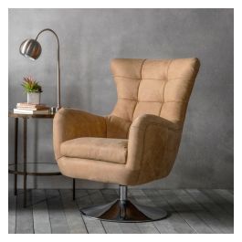 bristol swivel chair saddle tan