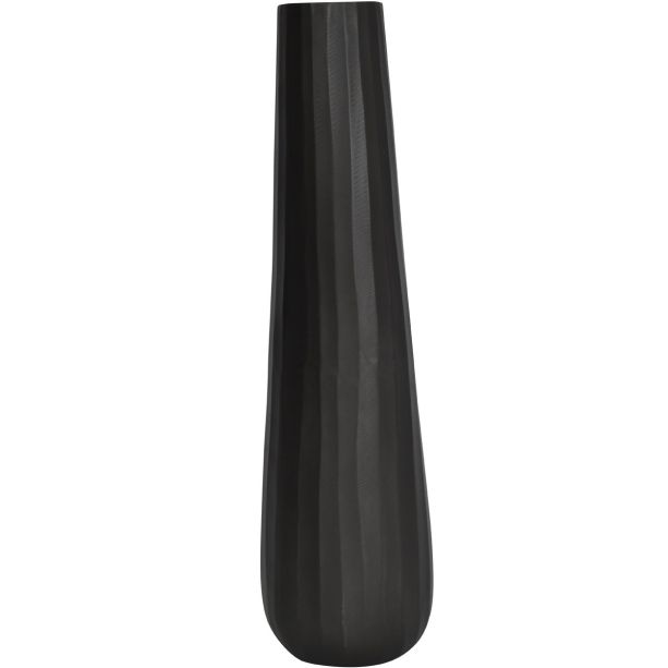 Iconic Ripples Graphite Aluminium Tapered Vase 70cm By Libra | Style ...