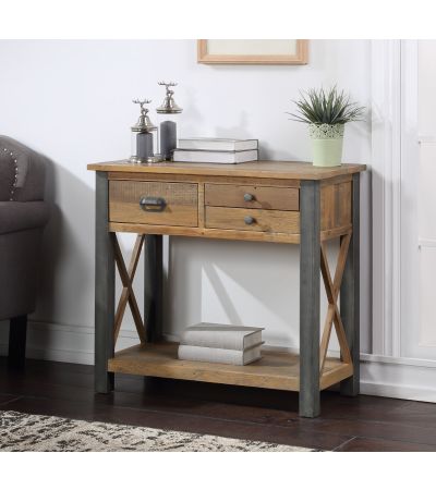 Urban Elegance Reclaimed Home Desk/Dressing Table - Office Furniture Direct