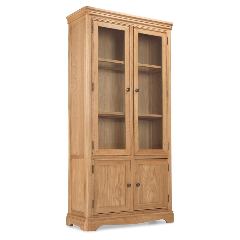 Natural wood store china cabinet